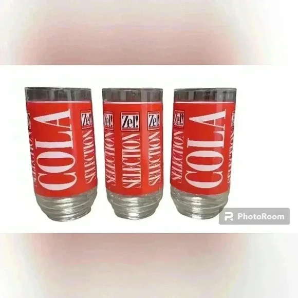 Zel!  Cola Selection Glasses Set of 3 - Picture 1 of 5
